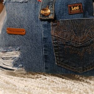 Lee Blue Denim Crossbody Bag